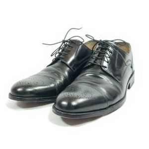 Johnston & Murphy Cap Toe Oxfords Men's Size 8.5 Black Leather